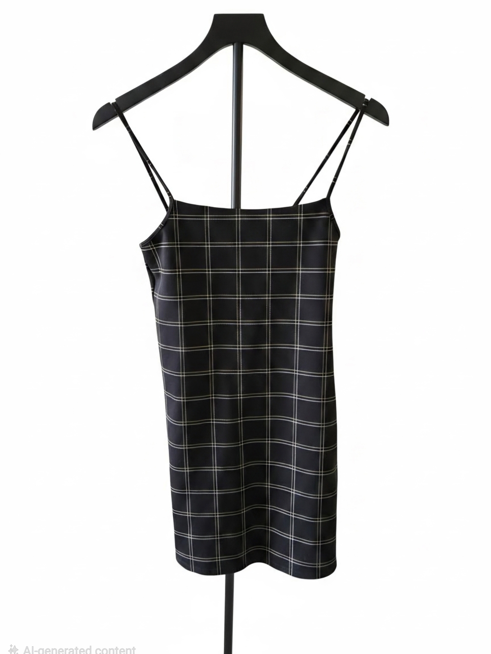 Forever 21 Black Plaid Slip Mini Dress
